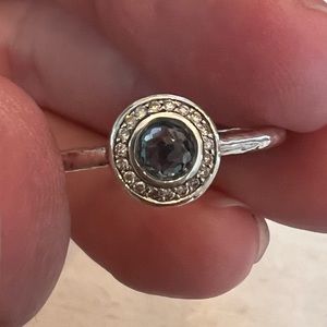 Ippolita Sterling Silver Mini Lollipop Ring Blue Topaz